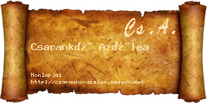 Csarankó Azálea névjegykártya